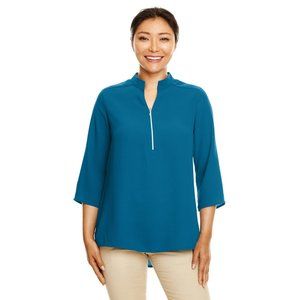 Ladies' Perfect Fit™ 3/4-Sleeve Crepe Tunic | Dark Teal